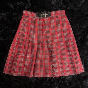 Lip Service Red Kilt Skirt